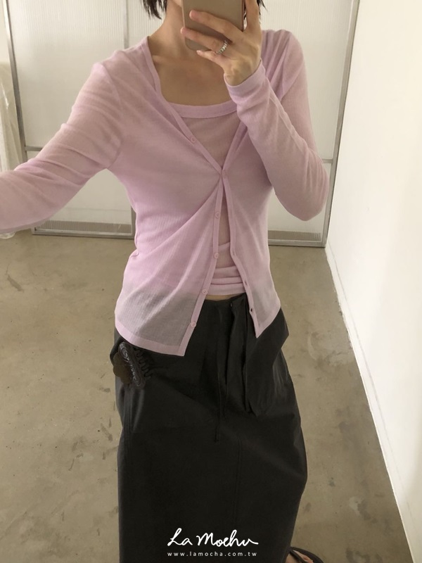 微透親膚排扣外套
